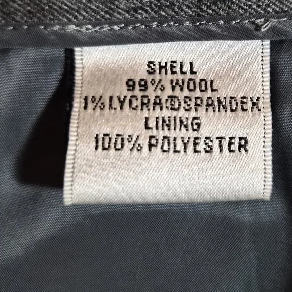 Talbots Petites Grey Blue Pinstripe Wool Blend Dress Pants Slacks Size 18P - Picture 2 of 10